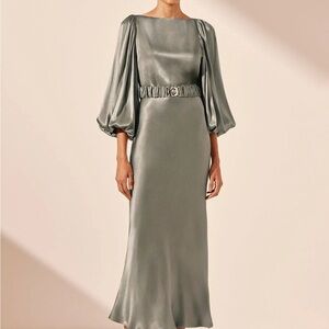 Shona Joy Satin Midi Dress